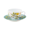 Raynaud Paradis White & Turquoise Tea Cup and Saucer,  5.7cm