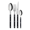 Sabre Bistrot Shiny Solid Black 4 Piece Cutlery Set