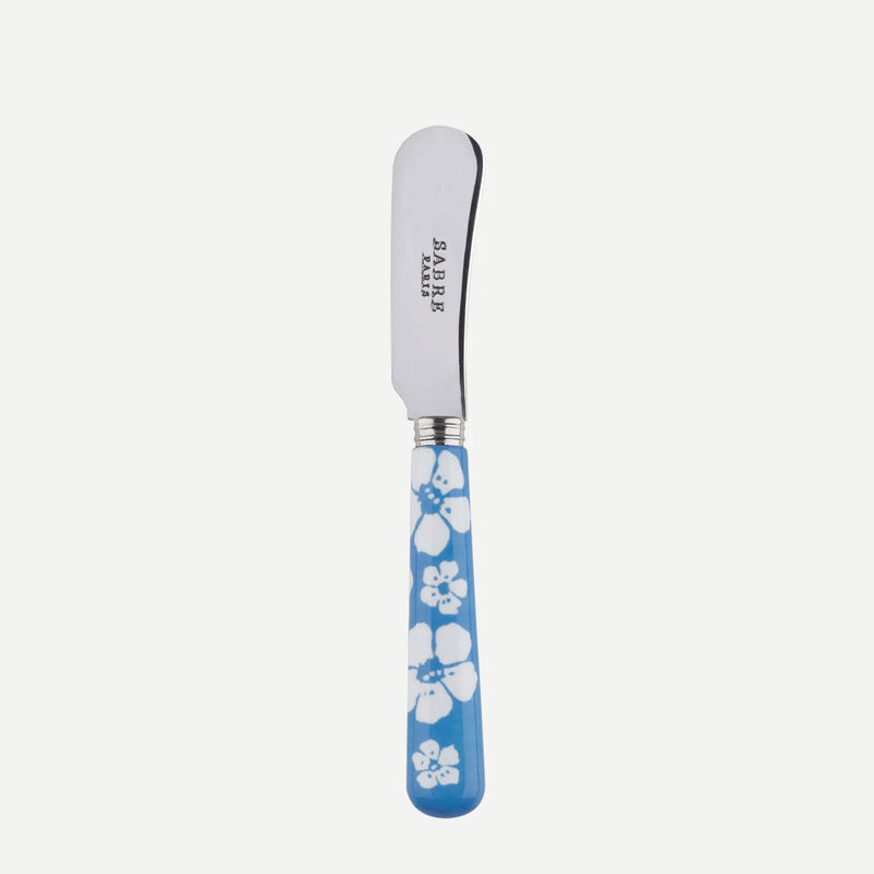 Sabre Hawaiian Flowers Light Blue 14cm Butter Spreader