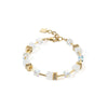 Coeur De Lion Geo Cube White Gold Bracelet