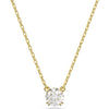 Swarovski Constella pendant, Round cut, White, Gold-tone plated