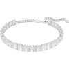 Swarovski Millenia choker, Octagon cut, White, Rhodium plated