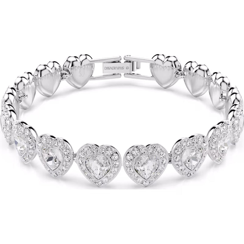 Swarovski x Ariana Grande Capsule Angelic Bracelet, White, Rhodium Plated, Medium