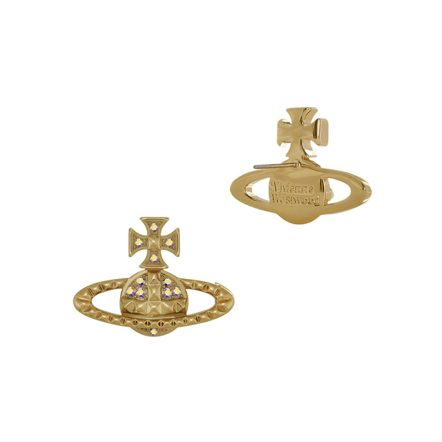 Vivienne Westwood Mayfair Bas Relief Earrings, Gold Plated