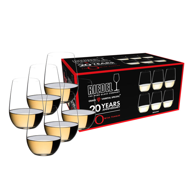 Riedel O Wine Tumbler Riesling / Zinfandel Glasses (Set of 6)