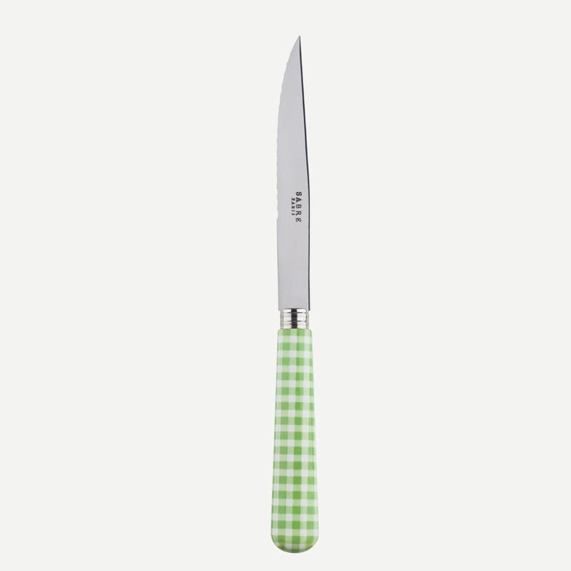 Sabre Gingham Steak Knife Garden Green