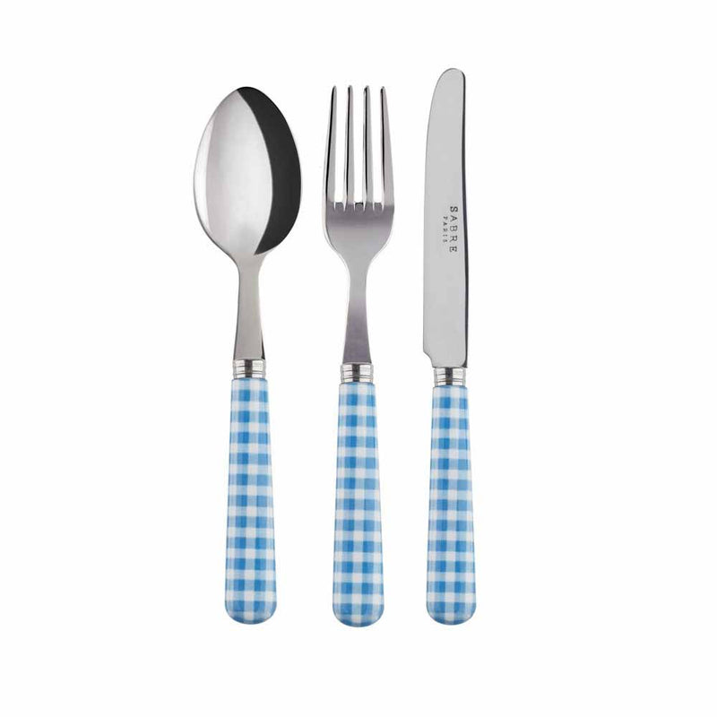 Sabre Gingham Light Blue Children's Set