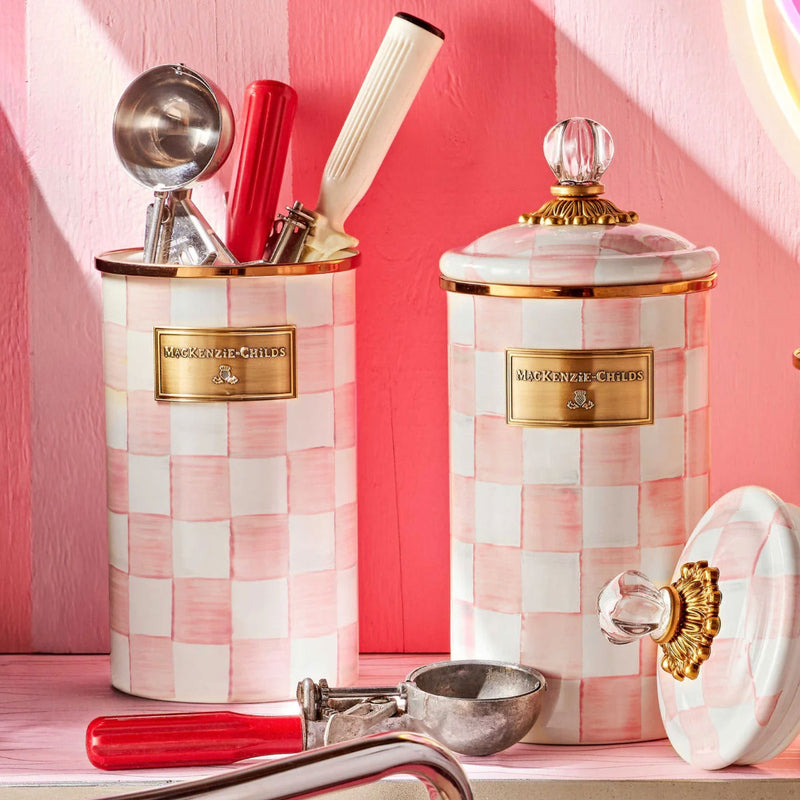 Mackenzie-Childs Rosy Check Utensil Holder #2