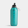 Chilly's 500ml Series 2 Flip Matte Metallic Atlantis Water Bottle