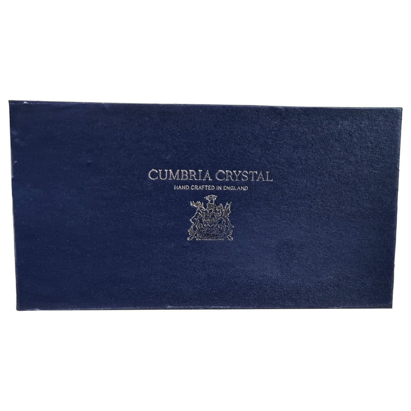 Cumbria Crystal Double Old Fashioned Blue Presentation Set Box